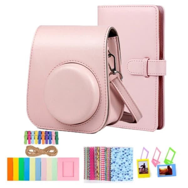 Fujifilm Instax Mini 11 / 9 / 8 kamera tilbehørssæt - Lyserød Pink