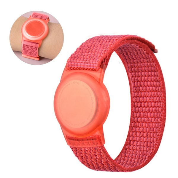 AirTags nylon TPU loop håndleddsstropp - Rød / Størrelse: S Red