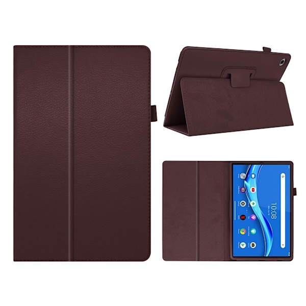 Lenovo Tab M10 FHD Plus litchi læderetui - Kaffe Brown