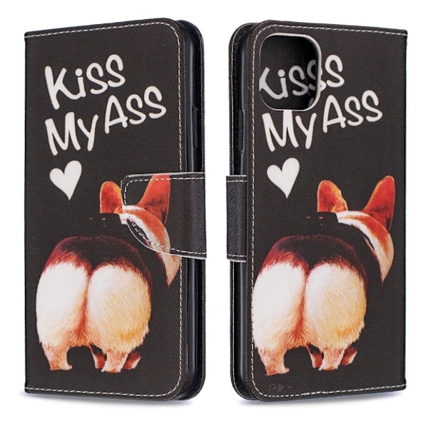 Wonderland iPhone 11 Pro Max flip etui - Kys Mig I Røven Black