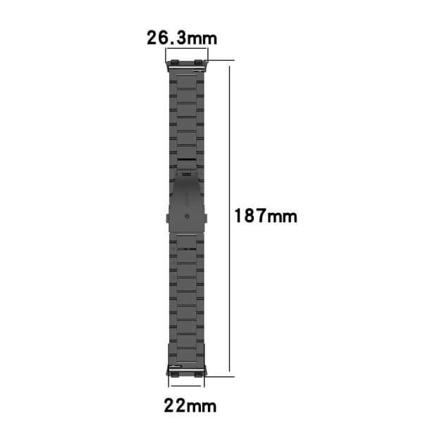 Oppo Watch 2 (46 mm) urrem i rustfrit stål med tre perler - Rødguld Pink
