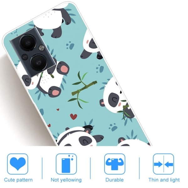 Deco OnePlus Nord N20 5G Etui - Søde Pandaer White