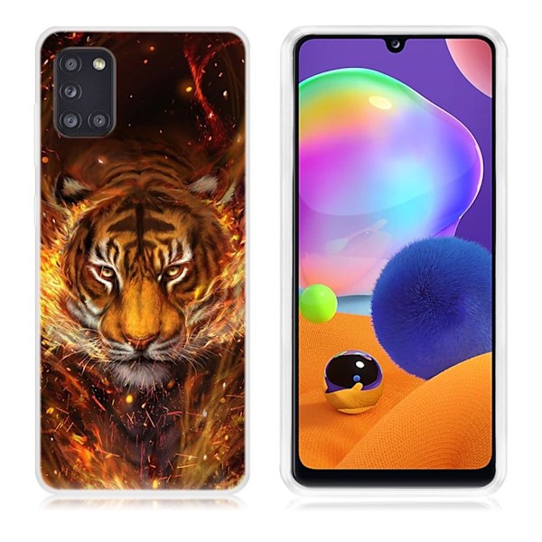 Deco Samsung Galaxy A31 Etui - Tiger Multicolor