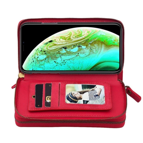 iPhone Xs Max retro tyylinen suojakotelo lompakko missä magneett Red
