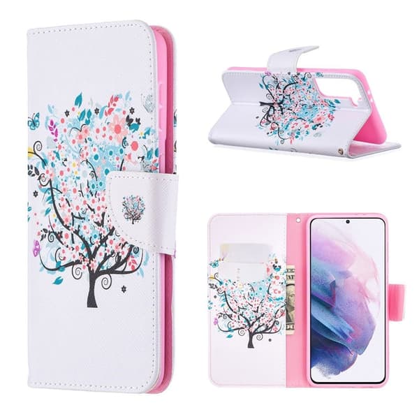Wonderland Samsung Galaxy S21 Plus flip etui - træ Multicolor