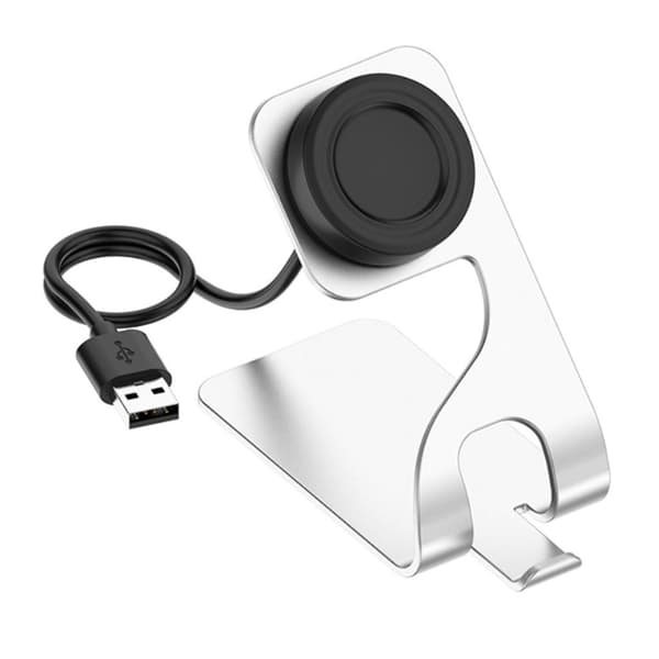 360-graders roterbar ladestasjon for Samsung-klokker - Sølv Silver grey