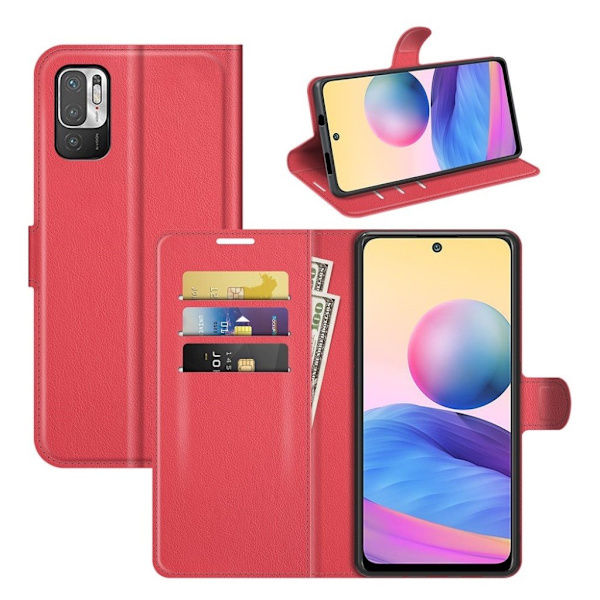 Classic Xiaomi Redmi Note 10 5g Flip Etui - Rød Red