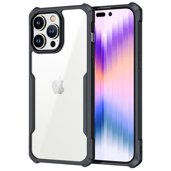 Stöttåligt iPhone 14 Pro Max hybridskal - Svart Svart