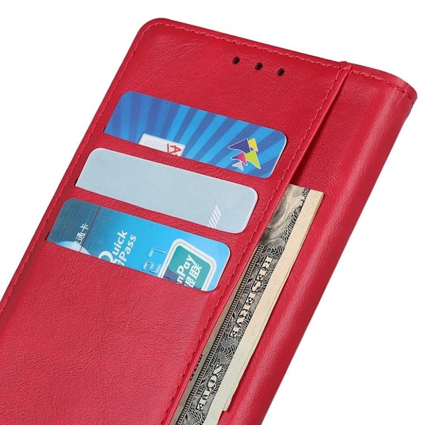Alpha Samsung Galaxy A21 nahkainen läppäkotelo - Punainen Red