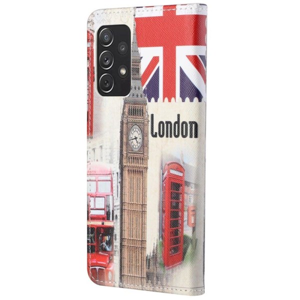 Wonderland Samsung Galaxy A73 flip etui - London Big Ben Multicolor