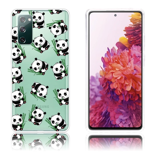 Deco Samsung Galaxy S20 FE 5G / Samsung Galaxy S20 FE kotelot - Pandat Syö Bambuja White