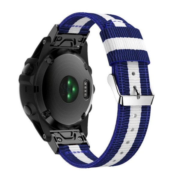 Garmin Venu nylonkellonauha - Sininen / Valkoinen / Sininen Blue