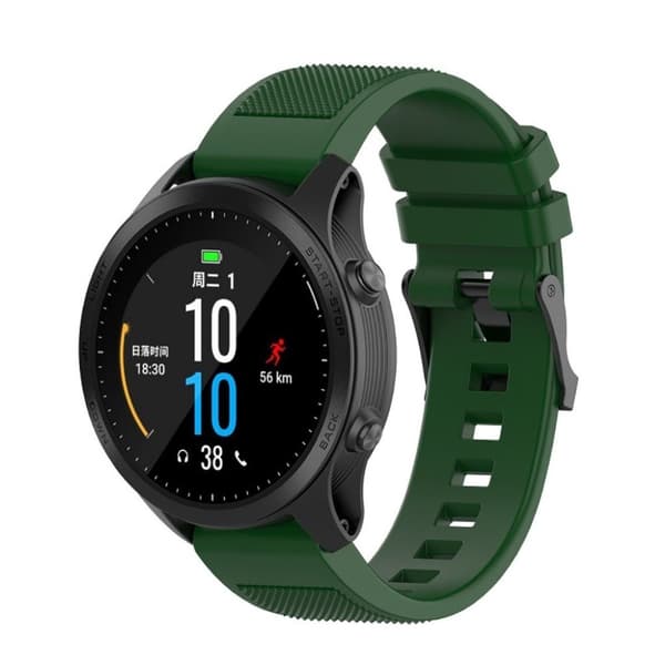 Garmin Fenix 5 / 5 Plus / Forerunner 935 / Approach S60 silikone Urrem - Militærgrøn Green