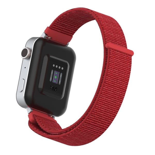 Xiaomi Mi Watch Premium Edition nylon vævet Urrem - Rød Red