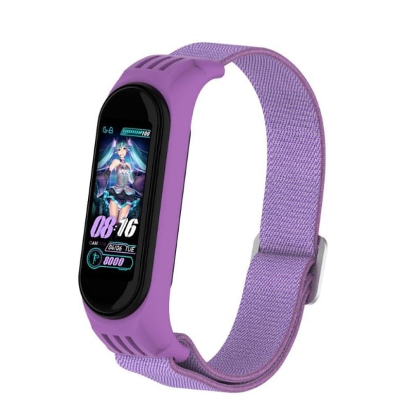 Xiaomi Mi Smart Band 6 / 5 nylon urrem - Lilla Purple