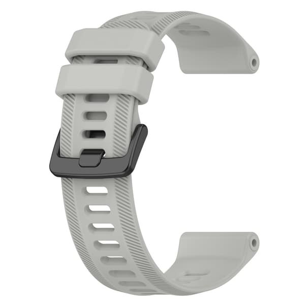 Klockarmband i silikon med twilldesign för Garmin-klocka - Grå Silvergrå