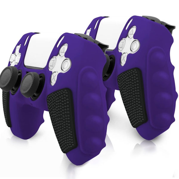 PS5 Controller Silicone Case Color Matching Protective Deksel (uten Joy-Stick Caps) - Lilla Purple