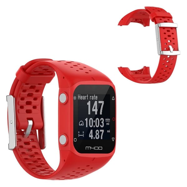 Polar M400 bekväm silikon klockarmband - röd Röd