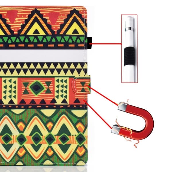 Lenovo Tab M10 Cool Mønster Lær Flippetui - Geometrisk Mønstre Multicolor