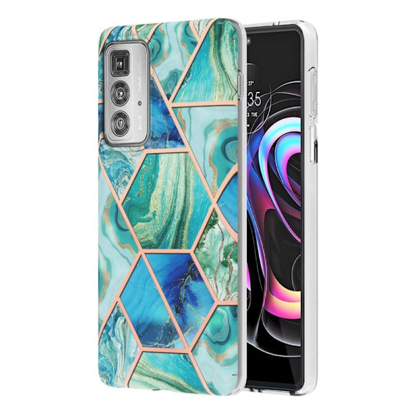 Marble Motorola Edge 20 Pro Etui - Grønn Green