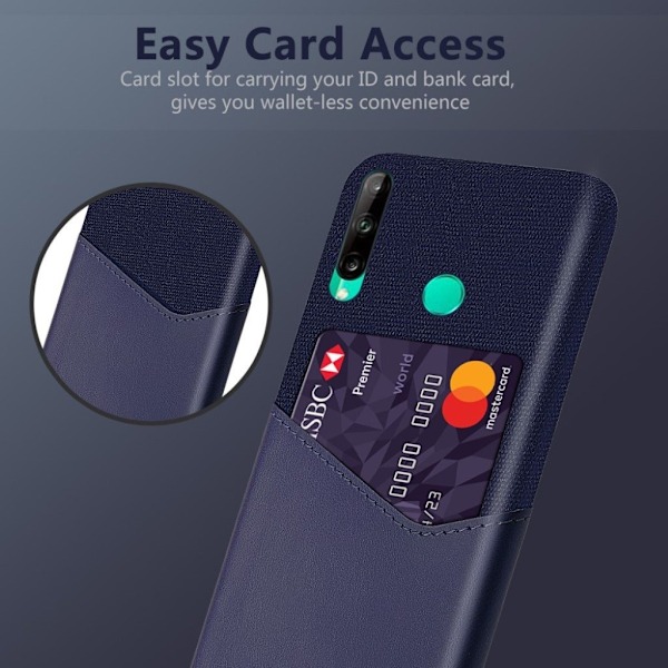 Bofink Huawei P40 Lite E Card kuoret - Tummansininen Blue