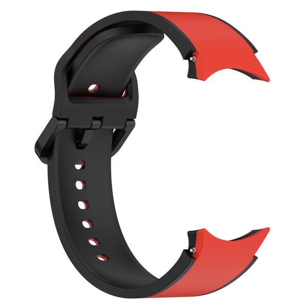 Samsung Galaxy Watch 5 / 4 kaksivärinen silikonikellon hihna - Punainen / Musta Red