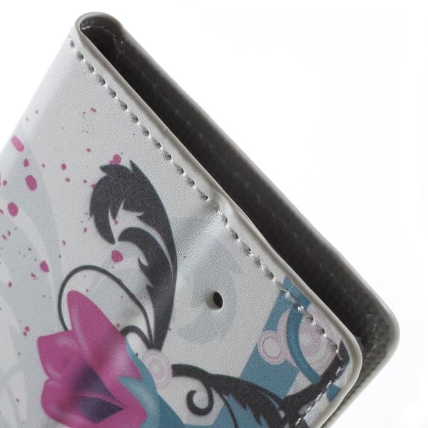 Mobergmicrosoft Lumia 950 Lær Etui - Lilla Blomster Purple