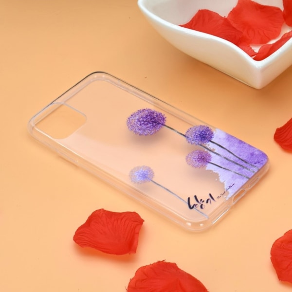 Nyt mønstertryk Fleksibel skal til mobiltelefon iPhone 12 Pro Max 6,7 tommer - Lilla Purple