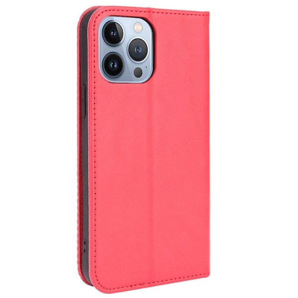 Bofink Vintage läder iPhone 14 fodral - Röd Röd