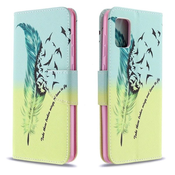 Wonderland Samsung Galaxy A31 flip-etui - Fjær Multicolor