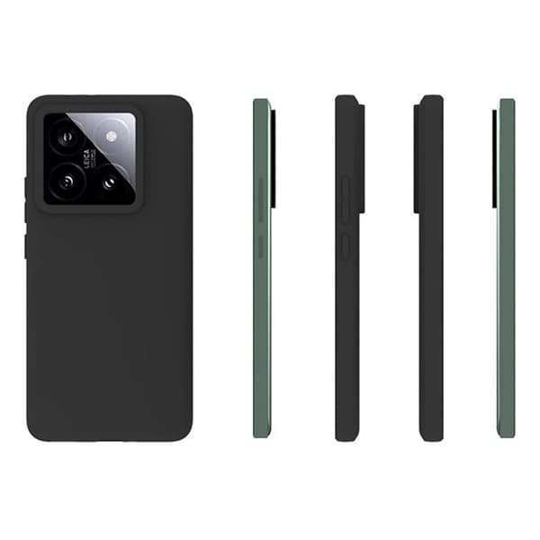 Blødt og mat Xiaomi 14T Pro cover - Gennemsigtig Black