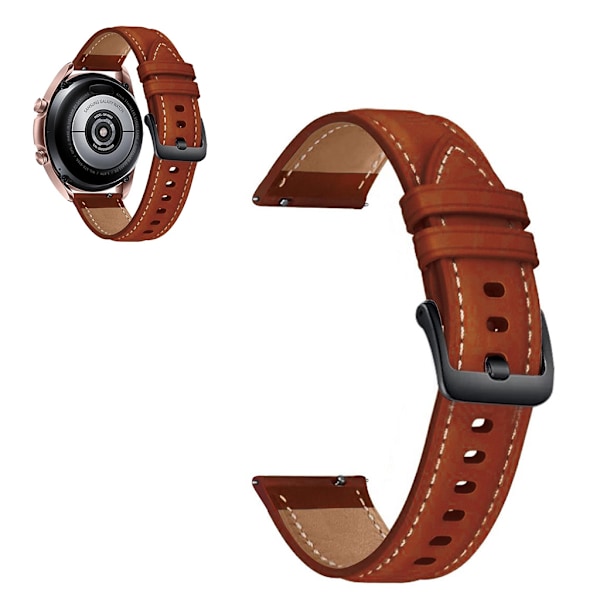 Universal cool aitoa nahkaa rannekello - Ruskea Brown