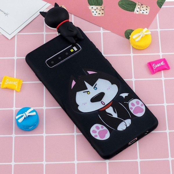 Samsung Galaxy S10 Plus 3D dyre etui - Hund Multicolor