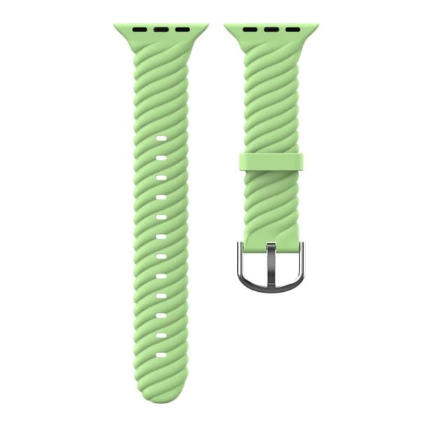 Apple Watch 40mm kierretty silikoninen ranneke - Vihreä Green