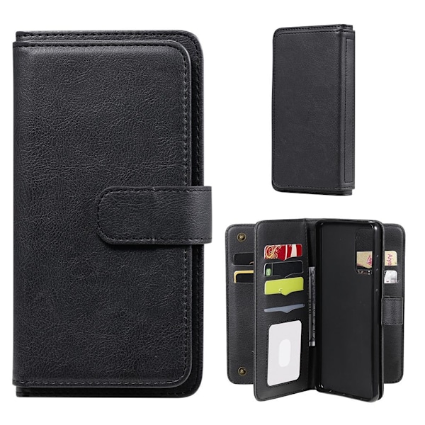 10-slot Pung Etui til Samsung Galaxy A72 5g - Sort Black