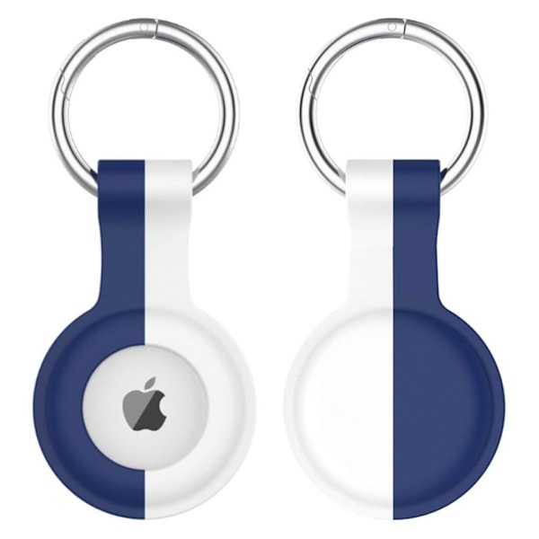 AirTags-kuvioinen silikonisuojus avainrenkaalla - Sininen / Valkoinen Multicolor