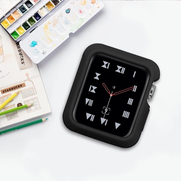 Apple Watch Series 3/2/1 38mm fleksibel holdbart etui - Sort Black