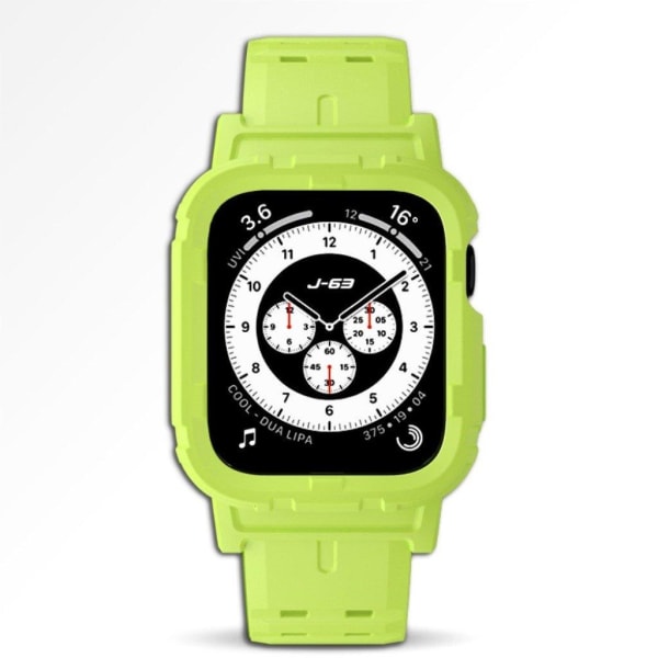 Apple Watch 42mm - 44mm multi-hole silikone urrem - Grøn / Størrelse: L Green