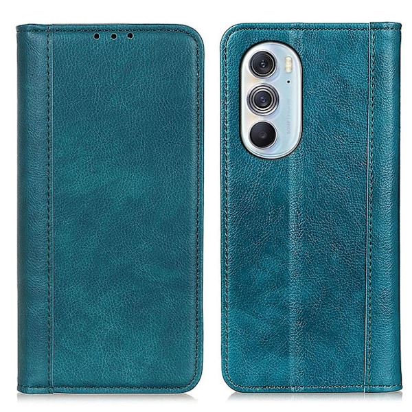Aito nahkakotelo magneettisuljuksella Motorola Edge X30 - Vihreä Green