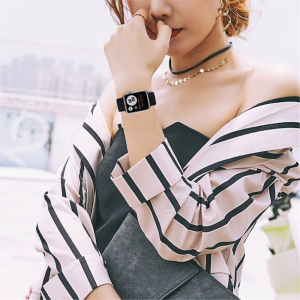 Apple Watch Series 8 (41 mm) klockarmband i elastisk nylon - Färg Svart Storlek: L Svart
