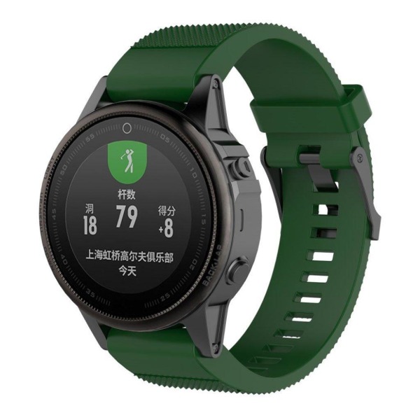 Garmin Fenix 5S klockarmband silikon - Militärgrön Grön