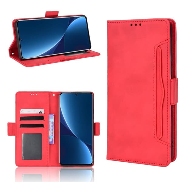 Moderni Nahkalaukku For Xiaomi 12 Pro - Punainen Red