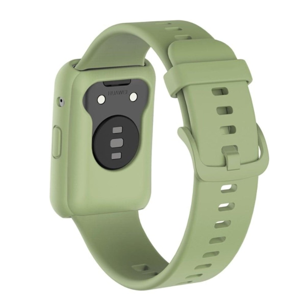 Huawei Watch Fit silikonikellon hihna ja suojus - Mintunvihreä Green