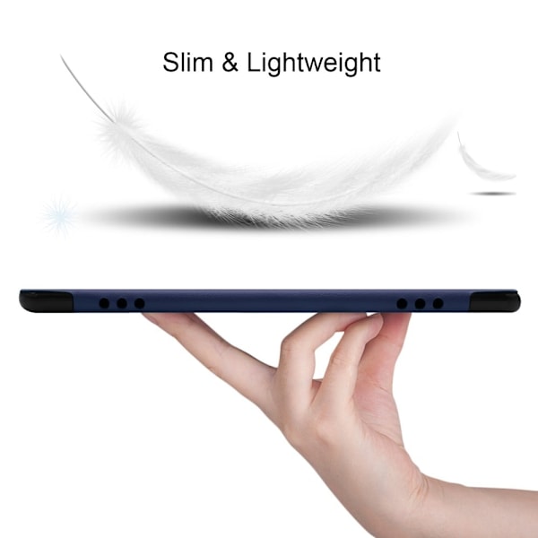 Tri-fold läderfodral för Huawei MatePad 10.8 - Mörkblå Blå
