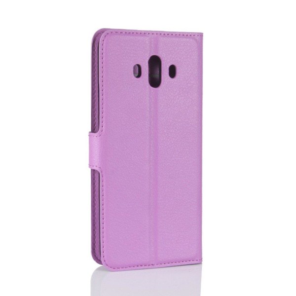 Huawei Mate 10 Etui med Litchi skind - Lilla Purple