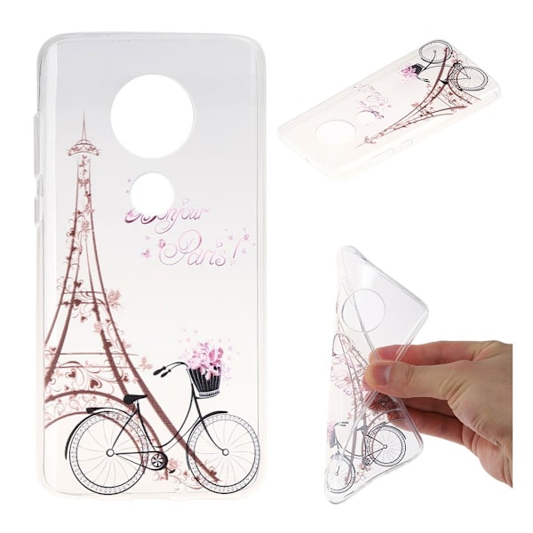 Deco Motorola Moto G7 Plus kuoret -  Eiffel Torni ja Pyörä Multicolor