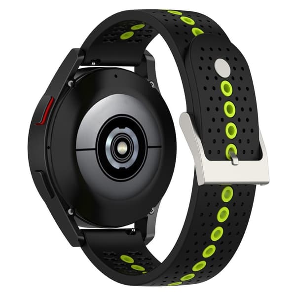 20 mm universal tofarget klokkerem - Svart / Lime Green