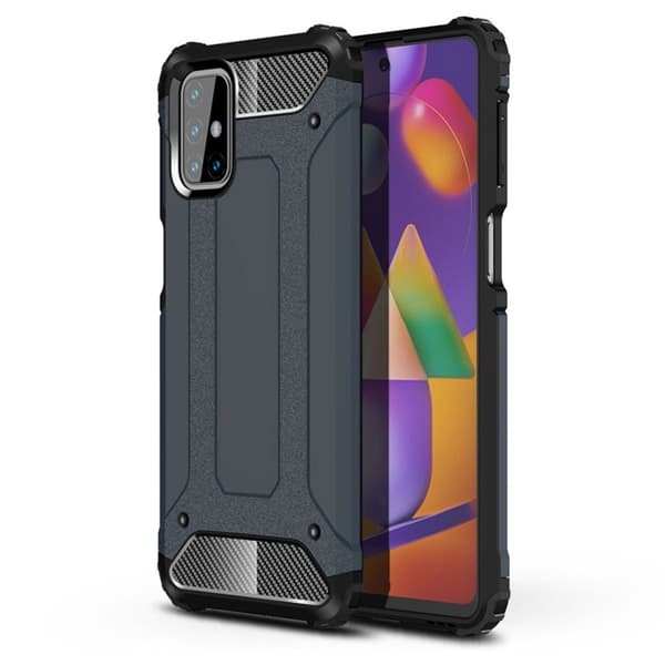 Suoja Samsung Galaxy M31s kotelot - Tummansininen Blue