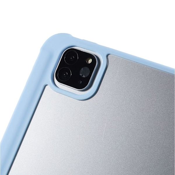 iPad Pro 12.9 (2022) / (2021) / (2020) kolmiosainen nahka- ja akryylikotelo - Vauvasininen Blue