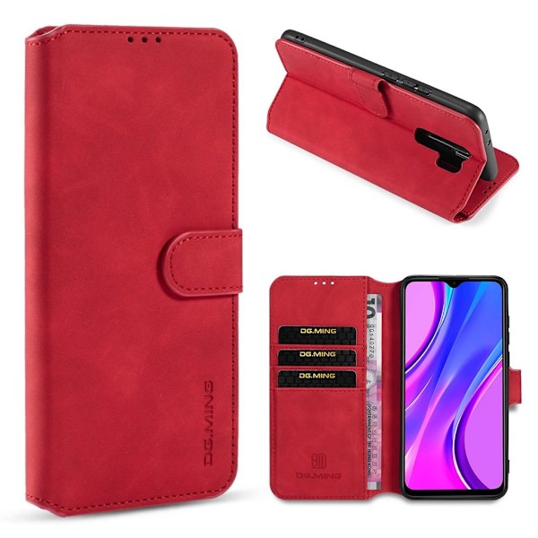 DG.Ming Xiaomi Redmi 9 Retro Suojakotelo - Punainen Red
